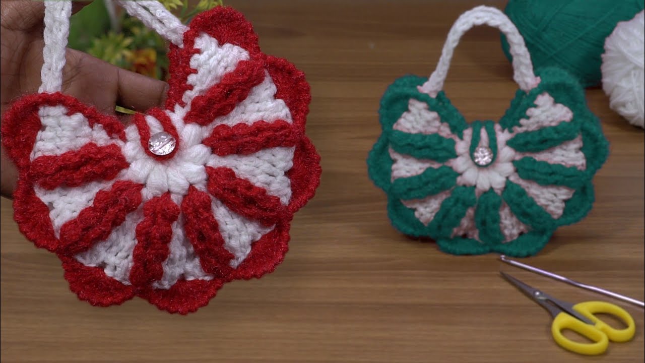 Gorgeous🥰 Crochet small bag/petit sac au crochet/かぎ針編み/örgü çanta/neulepussi/bolsa#crochet#knitting