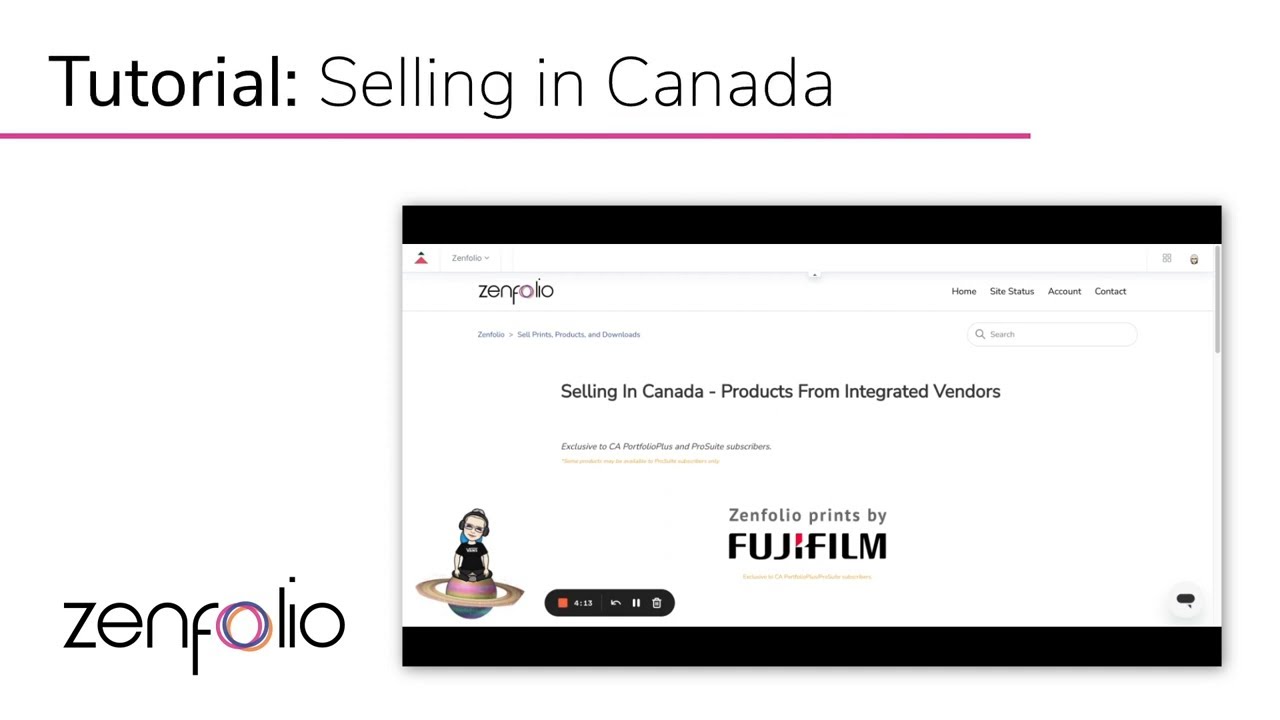 Selling Products in Canada with Zenfolio and Fujifilm