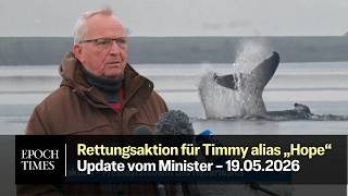 „Arbeiten so flexibel wie möglich“: Umweltminister Backhaus zur Rettungsaktion Wal Timmy Hope