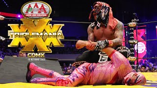 PENTAGÓN JR Vs VILLANO IV MÁSCARA VS MÁSCARA Triplemanía XXX Lucha Libre AAA