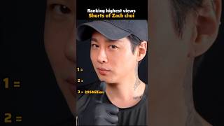 Ranking highest views shorts of Zach choi #rankings