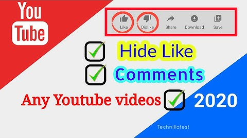 How To Hide Like And Dislike On Youtube Video| Disable Comments On Youtube by Technillatest 2020.