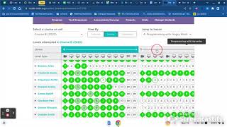 Seeing progress of students in code.org