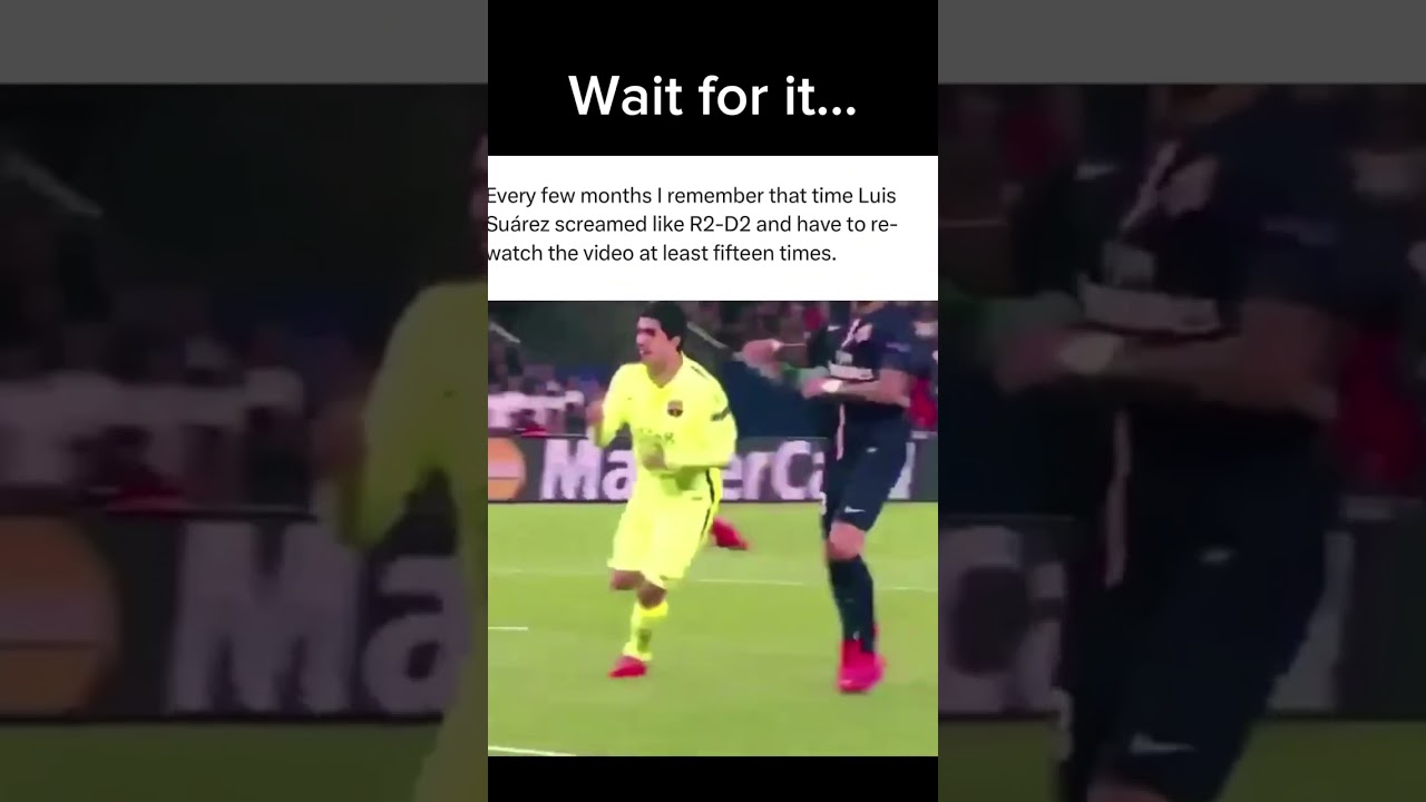 Luis Suarez HILARIOUS Scream after Nutmeg 😂