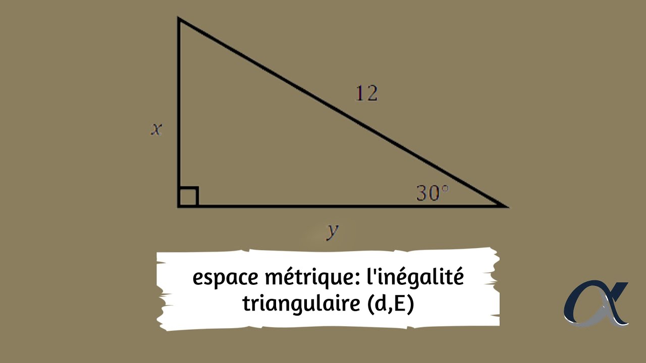 exercice 5 : espace métrique l'inégalité triangulaire - YouTube