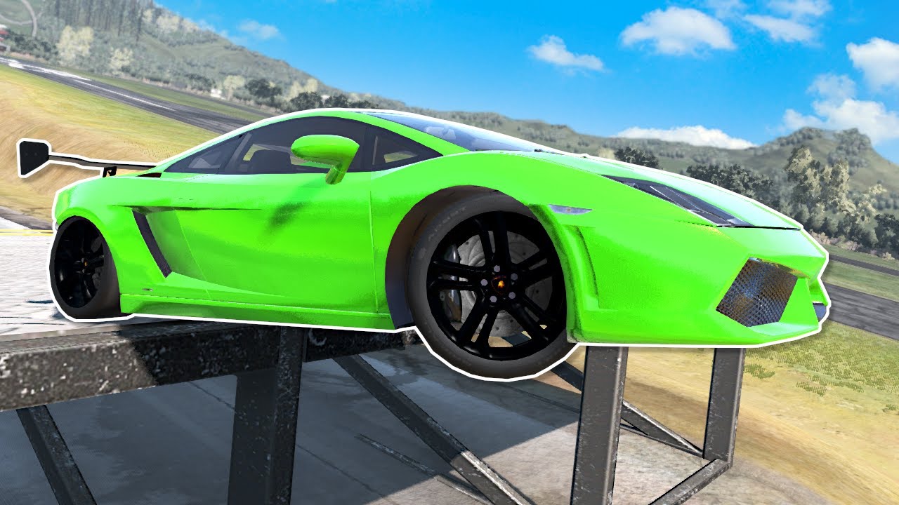 Hitting Jumps in a Lamborghini! - BeamNG Drive Multiplayer Mod