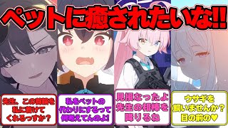 【SS】先生がペットを欲しがっている世界線に対する反応集【ブルアカ】#ブルアカ #ブルーアーカイブ