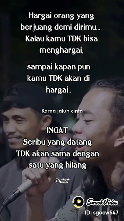 jangan pernah menyianyiakan orang yg menyayangimu...
