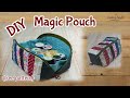 DIY MAGIC POUCH/OPEN WIDE POUCH /CUBE ZIPPER POUCH