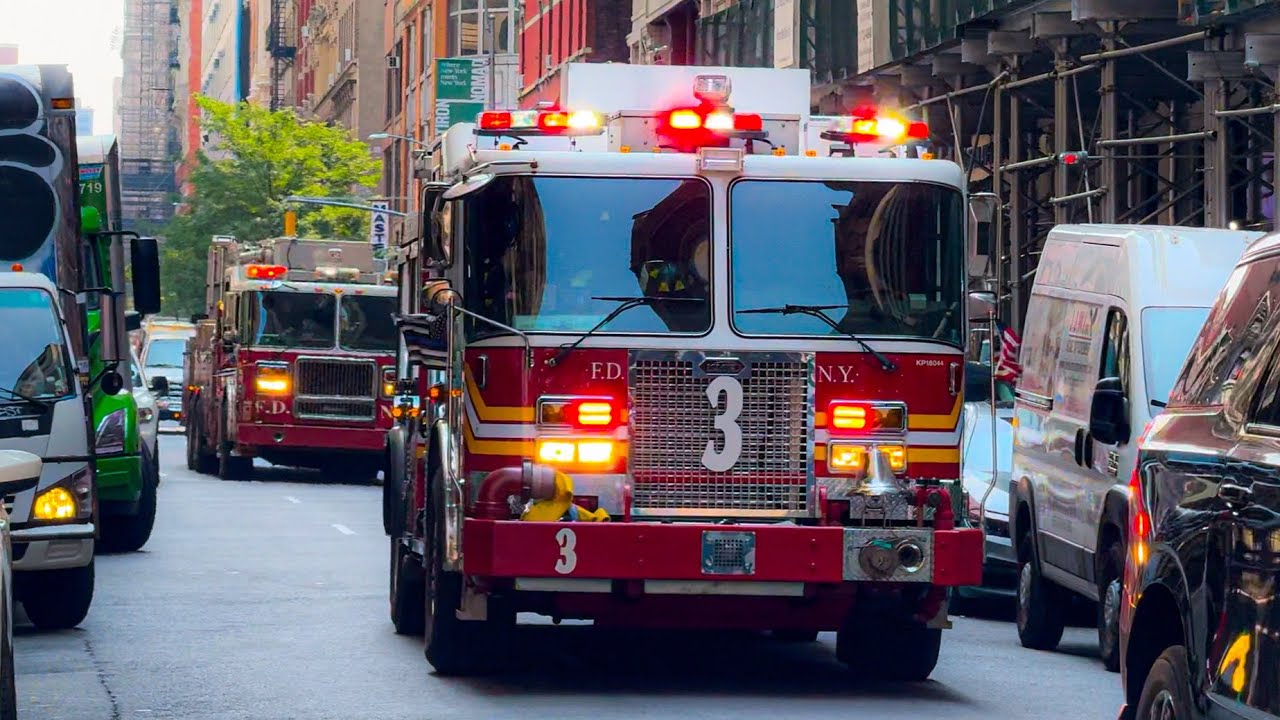 FULL FDNY Response to FIRE in a Highrise Building on the West Side of Manhattan, NYC