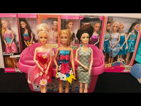 10.45 minutes most satisfying with unboxing hello kitty Barbie Dolls beauty fashion cosmetics 💅💄