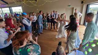 wedding disco at the Chalk Barn, Pewsey