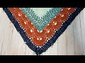 CROCHET : Turbulent Skies Shawl CAL 8/2022 Crochet along Part 3 rows 25 - 28