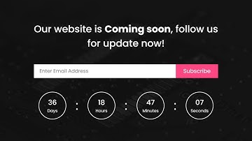 Responsive Coming Soon Page Design using HTML CSS & JavaScript