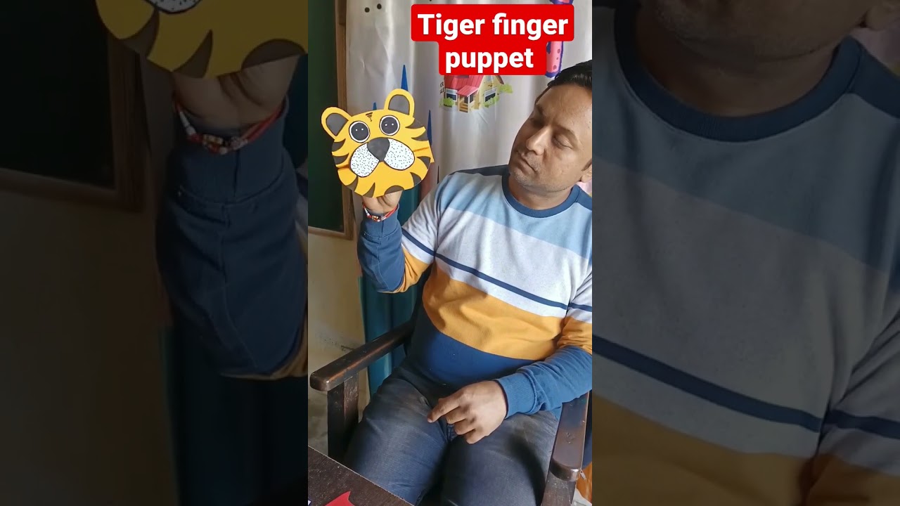 Tiger finger puppet । Art and Crafts। origami  