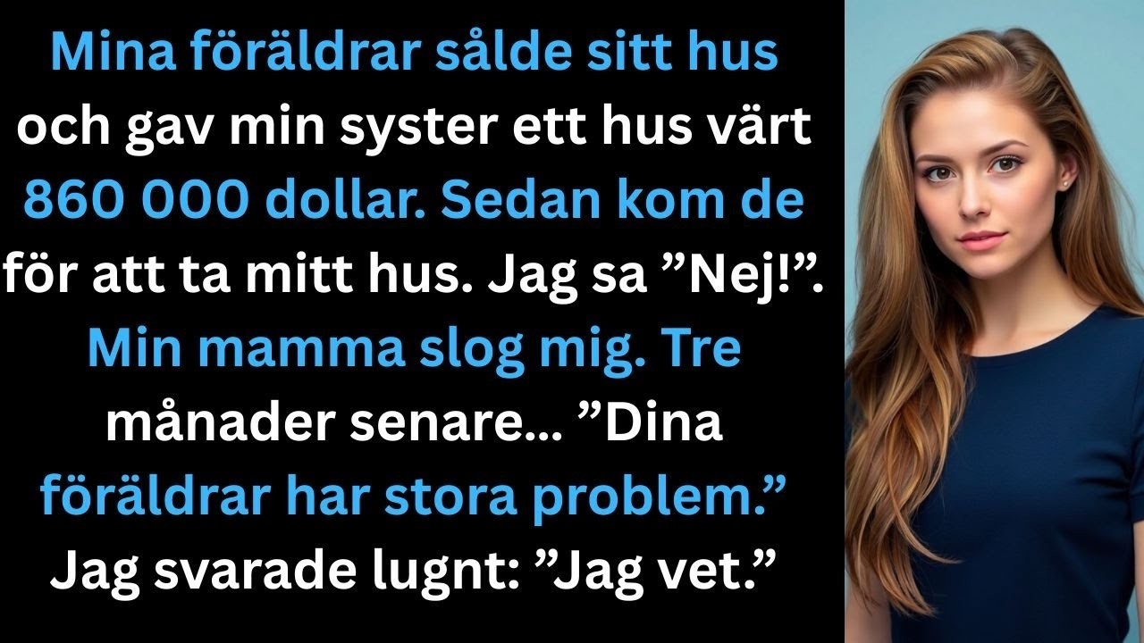 Jag trodde att mina föräldrar behövde hjälp när de dök upp vid min dörr med väskorna i händerna och sa att de hade förlorat allt. Men något stämde inte. De betedde sig som om de ägde mitt hem,...