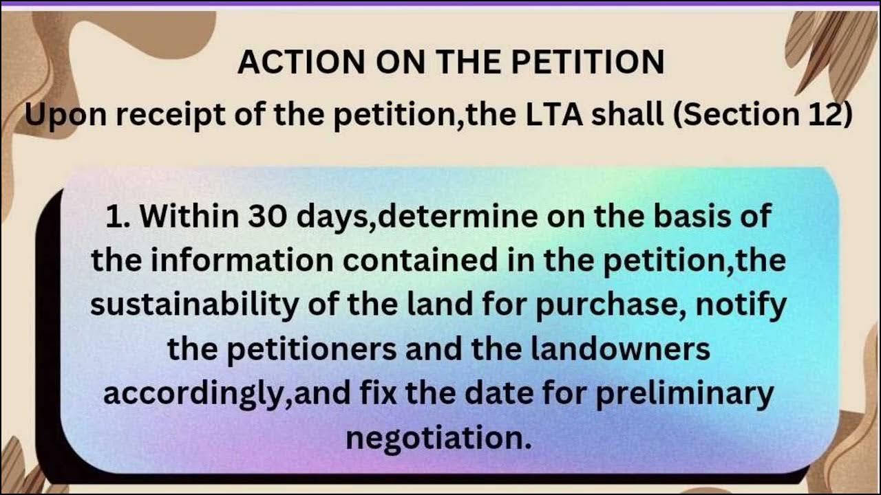LAND REFORM ACT OF 1955 YouTube