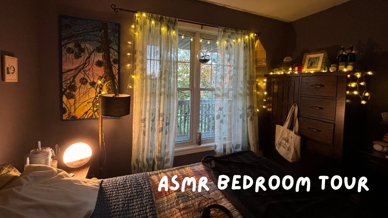 ASMR Bedroom Tour (Lo-fi, Tracing, Soft Speaking, Whisper, Hand Movements)