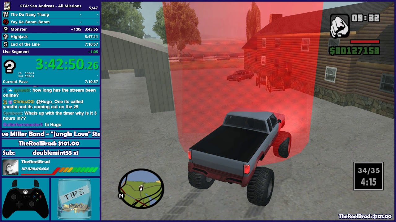 GTA San Andreas All Missions Speedrun & The Messenger - Hugo_One Twitch ...