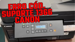 Erro 1366 Canon - Cód. de Suporte 1366