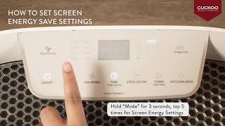 C MODEL - AIR PURIFIER SETTINGS | CUCKOO