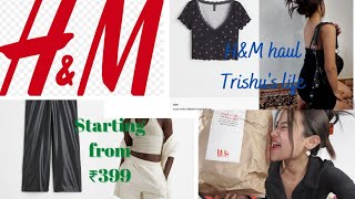 | H&M HAUL UNDER 1500| STARTING FROM ₹399😱|leather pants, mesh dress and etc..
