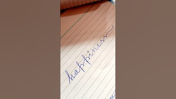 Happiness In Cursive Writing|String Handwriting| #ytshorts #cursive #happiness  #subscribe