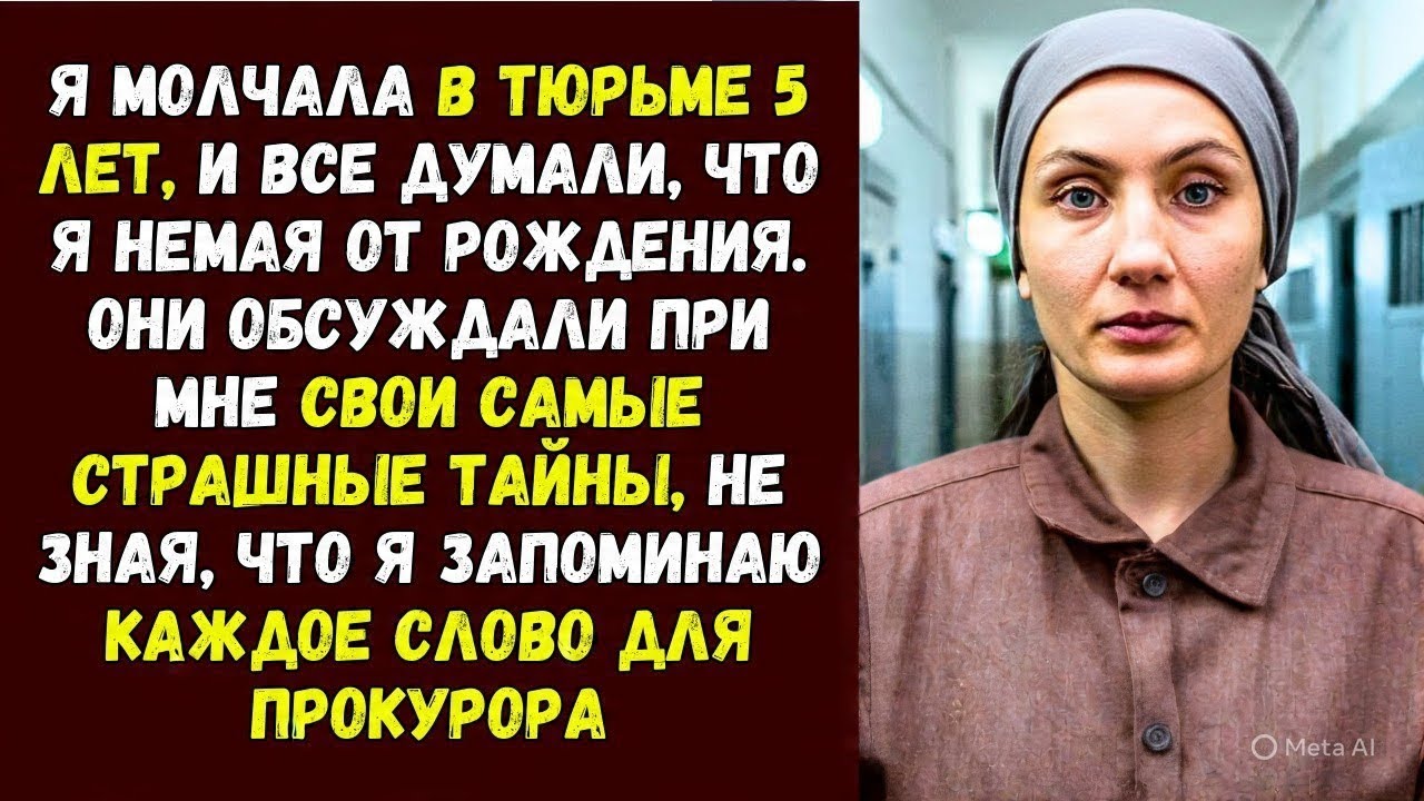 Я молчала в тюрьме 5 лет, и все думали, что я немая от рождения. Они обсуждали при мне свои самые
