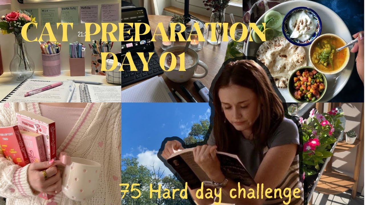 DAY 01 | CAT Preparation Vlog | 75 Hard day Challenge To Complete Syllabus 