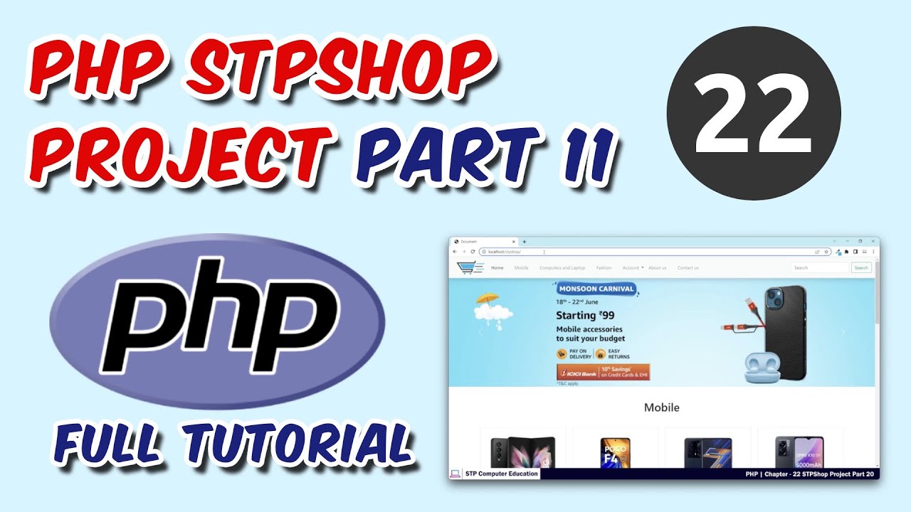 PHP Live STPShop Project Part 11 | PHP Tutorials | Ch - 22