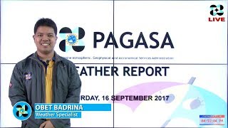 Public Weather Forecast Issued at 4:00 PM September 16, 2017