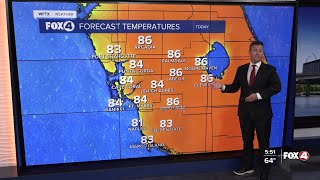 We stay warm ahead of a cold front that will arrive overnight