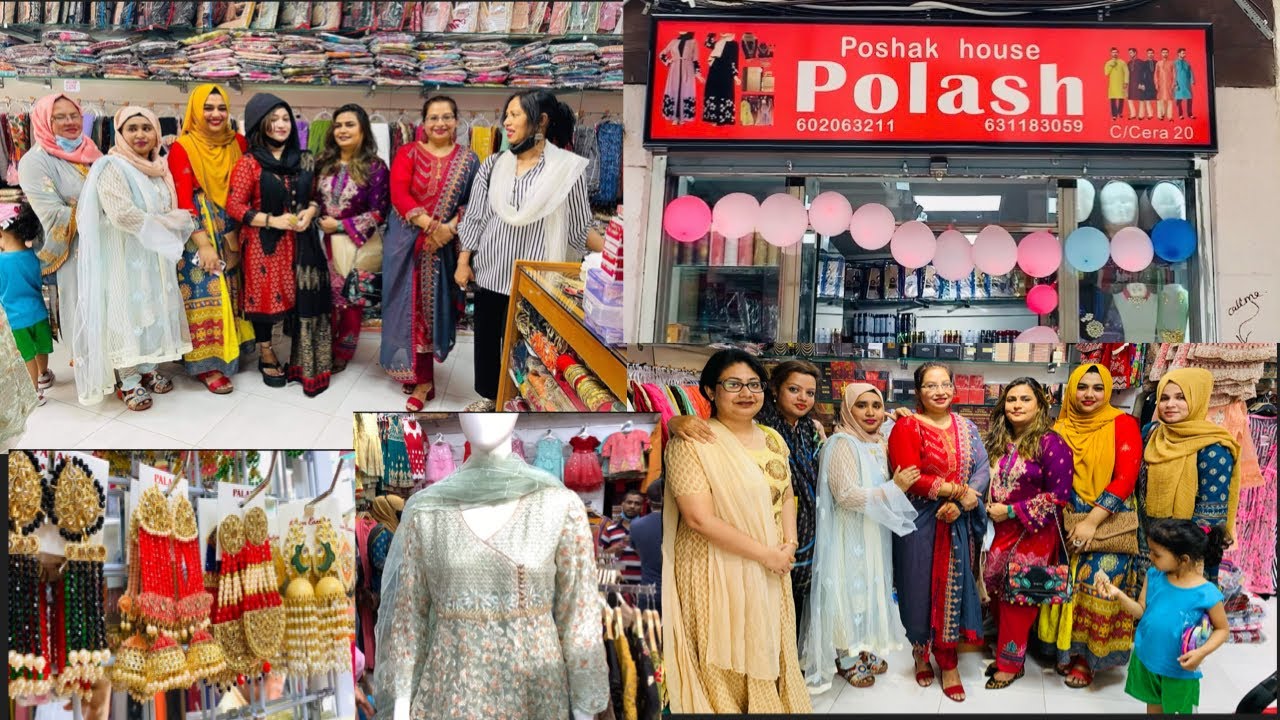Opening ceremony of traditional clothing store in Barcelona Indian
