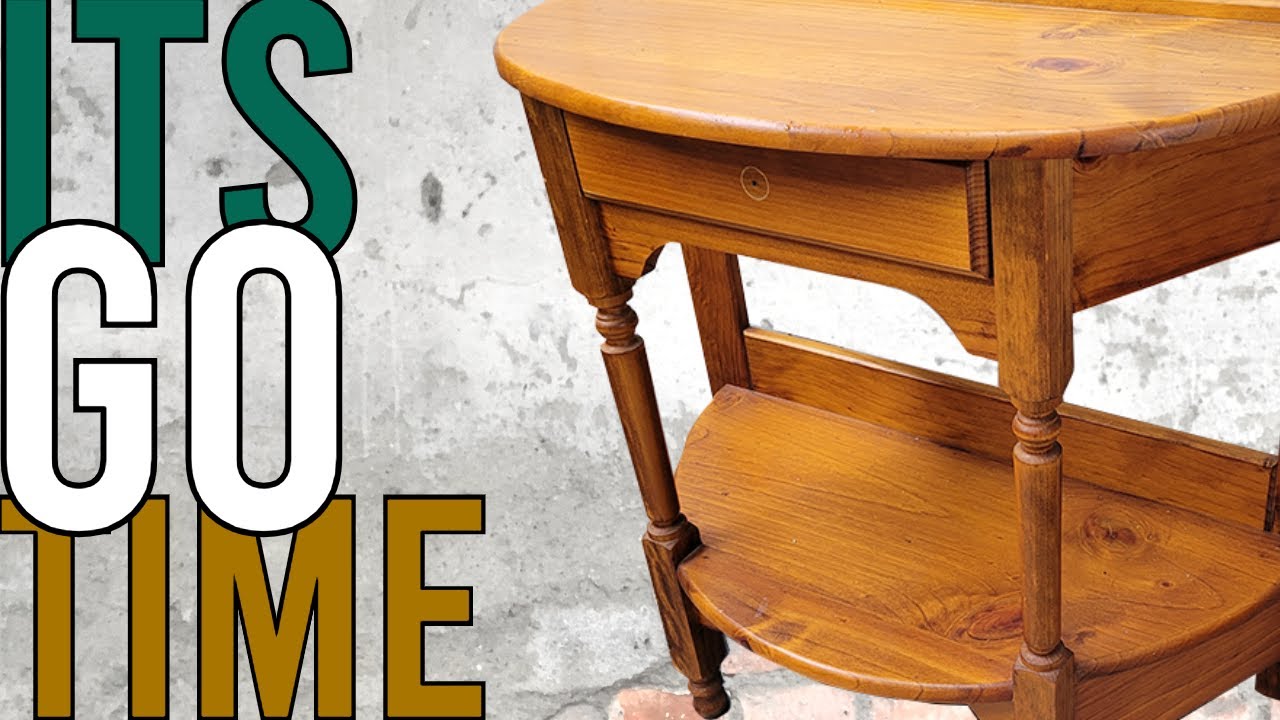 Hamptons furniture makeover | White wash bleached wood look