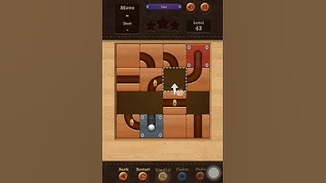 Roll the Ball slide puzzle Star Level 43 Solution