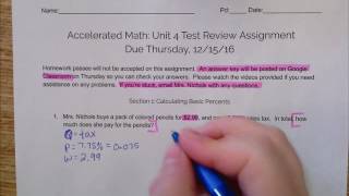 Accelerated Unit 4 Test Review #1
