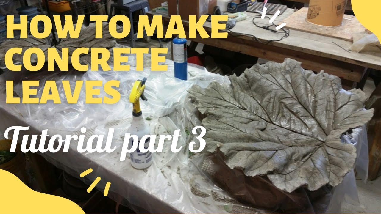 Мастер по бетону. Как сделать бетонные листья: пошаговое руководство, часть 3.