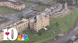 Historic state prison damaged in tornado