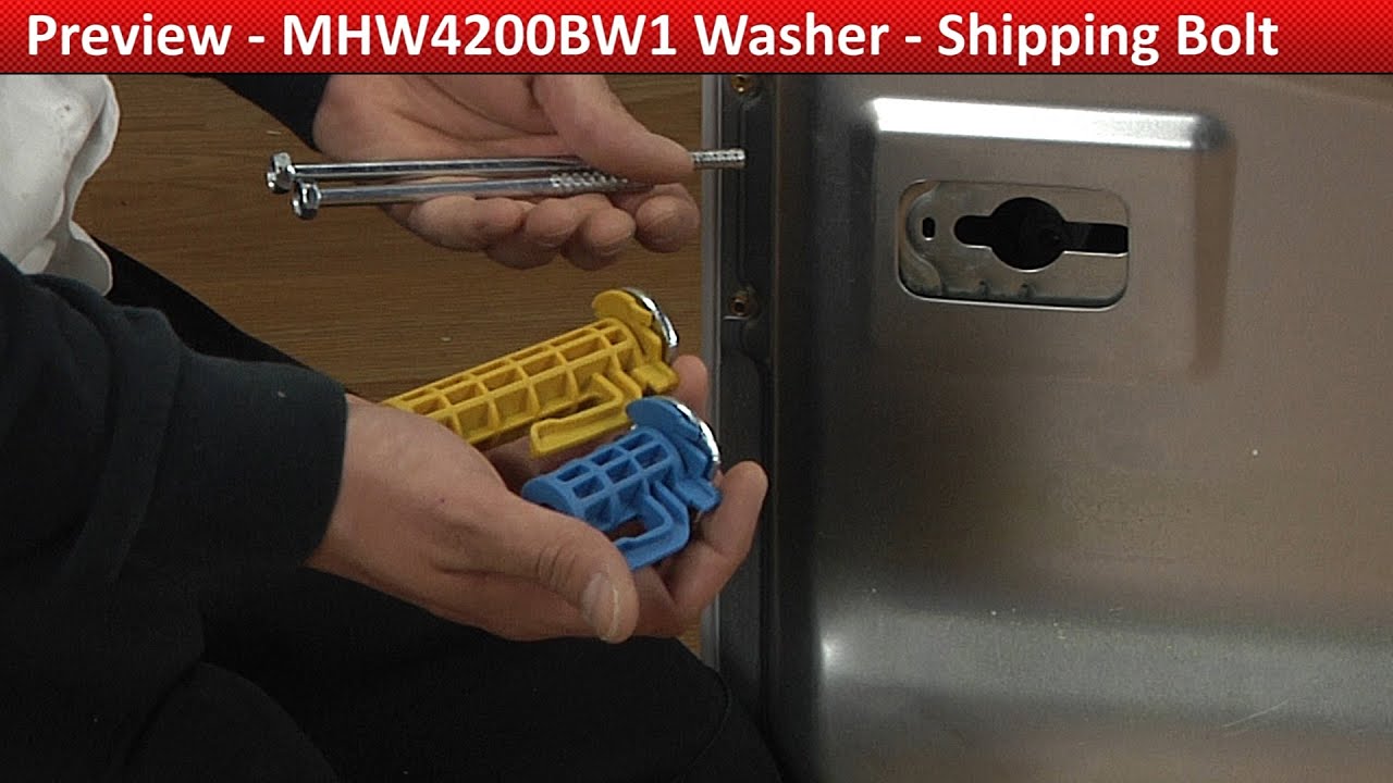 Shipping Bolt removal &amp; adjustment - MHW4200BW1 Maytag ...