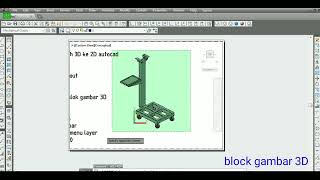 cara merubah gambar 3D ke 2D autocad #acadtrik