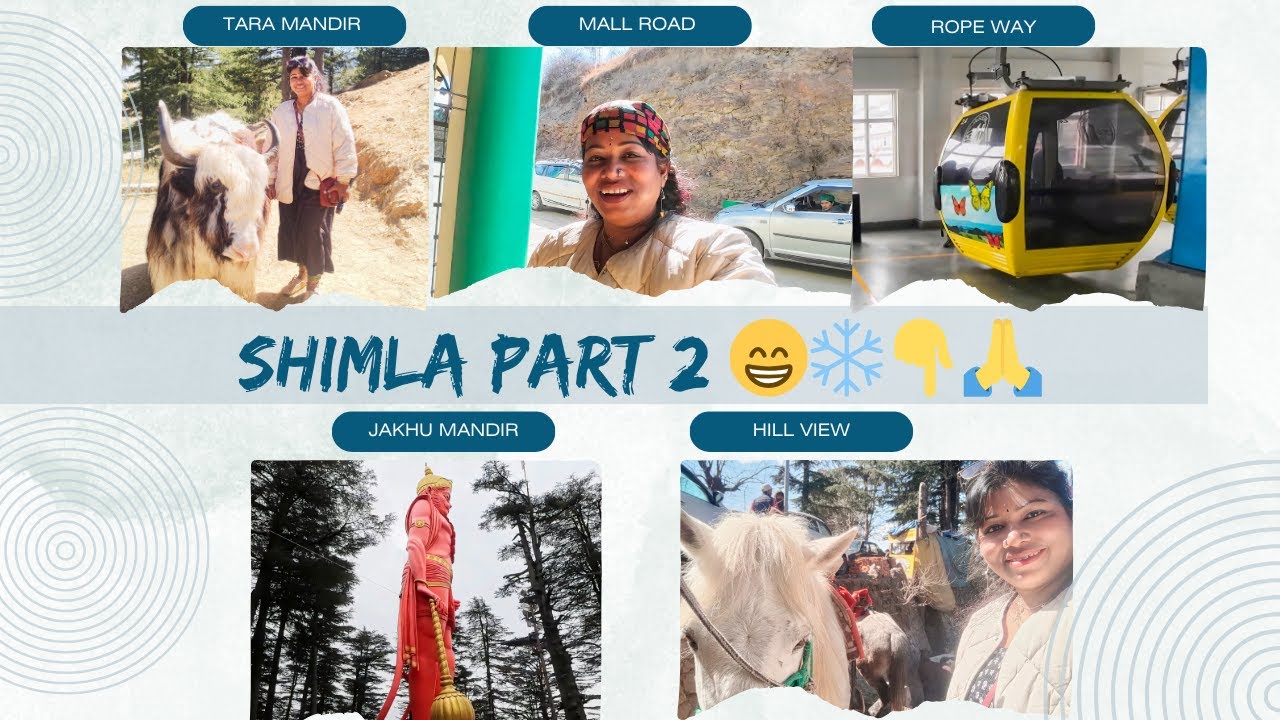 ರೋಪ್ವೆಯಲ್ಲಿ 108 ಅಡಿ JAKHU ಹನುಮಾನ್ ದೇವಾಲಯ in SHIMLA ❄️|Shimla Part 2|Mall Road|TARA MANDIR|