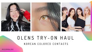 HUGE OLENS Colored Contacts Try-On Haul (8 Lenses) | Korean Colored Contacts screenshot 4