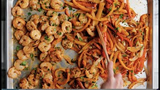 Sheet Pan Shrimp Fajitas