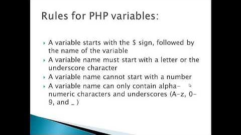 Cs310 Variables Names in PHP in hindi/urdu part 10