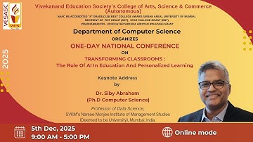 "One day National Conference on AI Research in Education" by Computer Science Dept of VESASC.