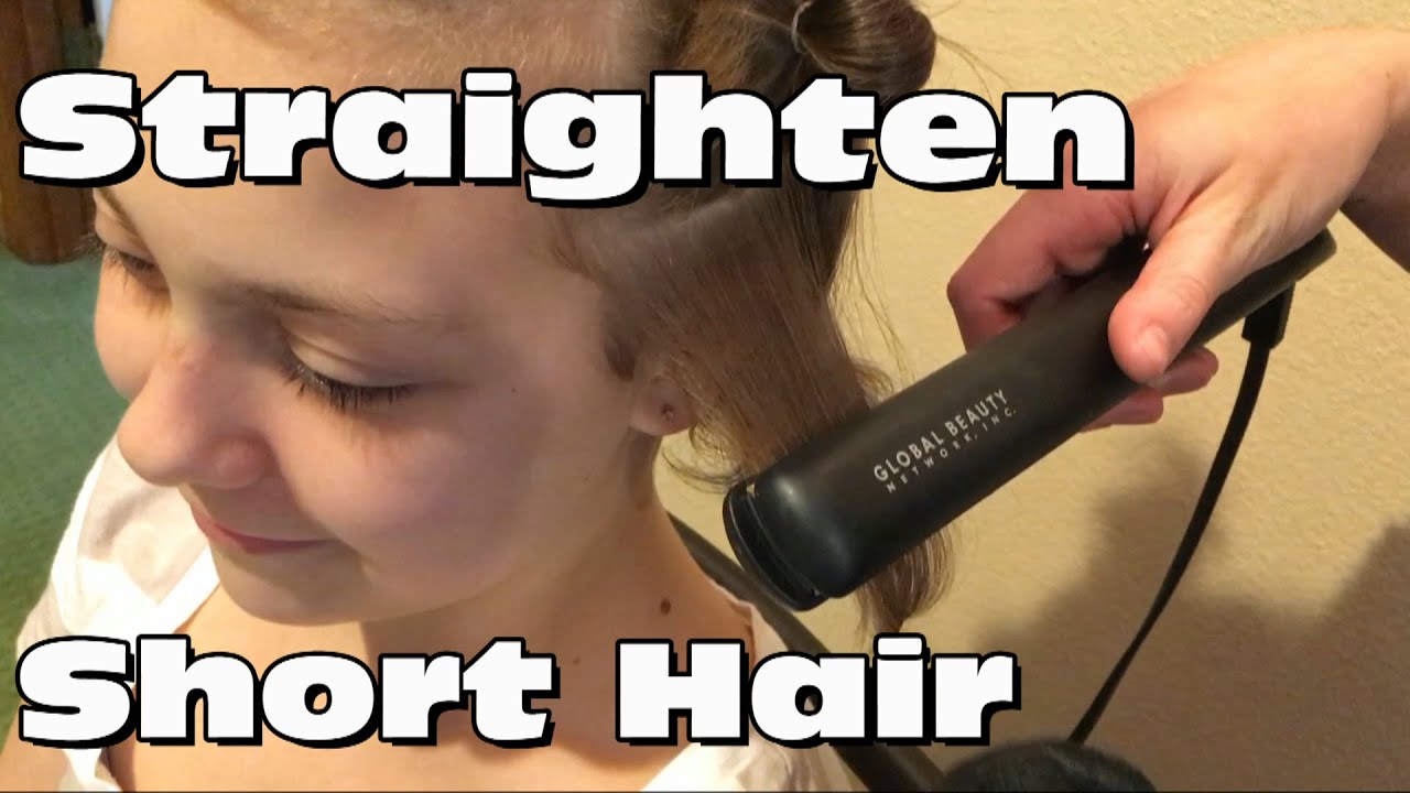 How to Straighten Short Hair - YouTube