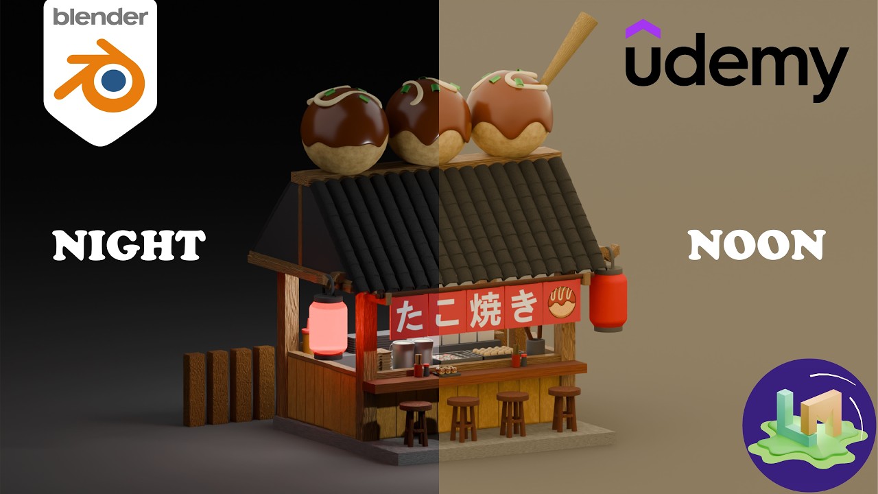 Blender Course I Takoyaki Shop