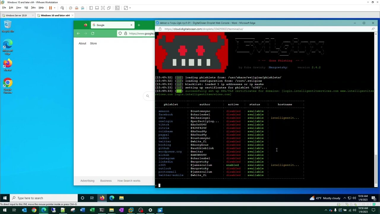 EvilGinx vs M365 with MFA
