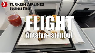[4K UHD 🐇] Turkish Airlines: Business Class. Flight from Antalya to Istanbul. Boeing 737 Max 8