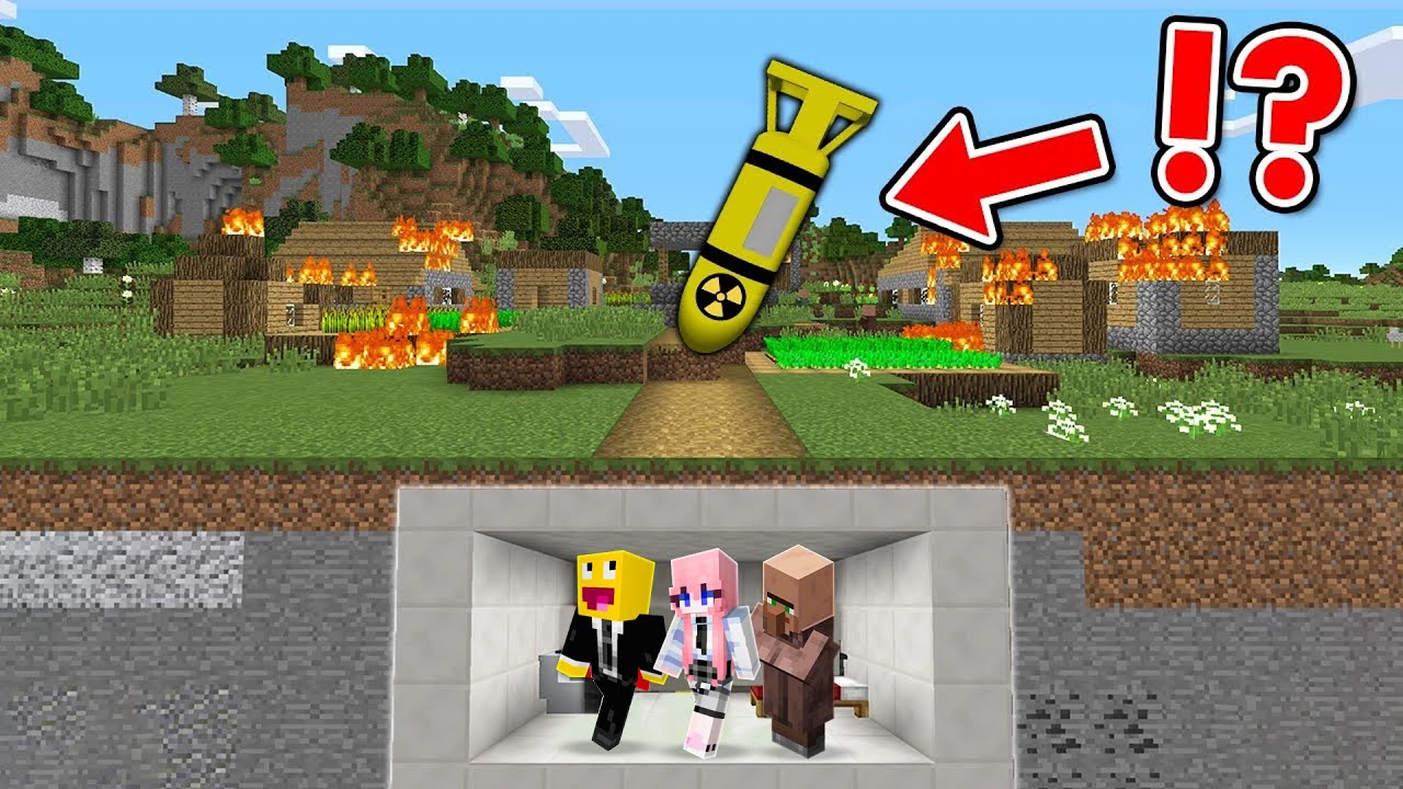 PODZEMNO SKOLNISTE vs NUKLEARNA BOMBA U MINECRAFTU